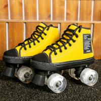 Rubber & Mesh Fabric & PU Leather Roller Skates for sport Pair