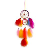 Velveteen & Wooden Beads & Feather & Plastic Dream Catcher Hanging Ornaments for home decoration handmade PC