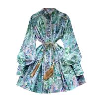 Polyester Einteiliges Kleid, Gedruckt, mehr Farben zur Auswahl, :,  Stück
