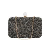 Polyester hard-surface Clutch Bag with chain & with rhinestone Metal & Rhinestone Solid PC