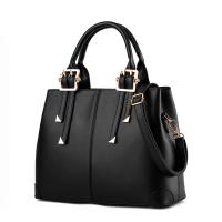 PU Leather Handbag large capacity & soft surface & attached with hanging strap Polyester Solid PC