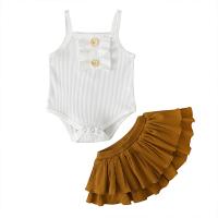 Katoen Baby kleding set Kruipend babypak & Rok Lappendeken Solide meer kleuren naar keuze Instellen