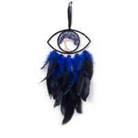 Gemstone Chips & Copper Wire & Feather & Iron & Plastic Dream Catcher Hanging Ornaments for home decoration handmade PC