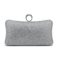 Polyester hard-surface Clutch Bag with rhinestone PC