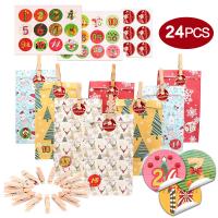 Paper Christmas Gift Bag multiple pieces & christmas design Set