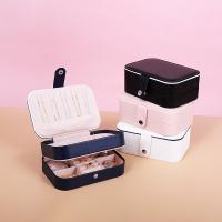 PU Leather Jewelry Storage Case large capacity & double layer PC