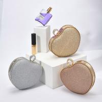 PU Leather Clutch Bag with chain & with rhinestone heart pattern PC