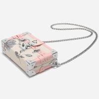 PU Leather Box Bag Crossbody Bag with chain floral PC