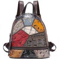 Leather Shell Shape Backpack large capacity geometric multi-colored PC