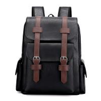 PU Leather Backpack soft surface & hardwearing & waterproof Solid PC