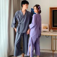 Coton Ensemble de pyjama d’été de couple Solide plus de couleurs pour le choix Ensemble