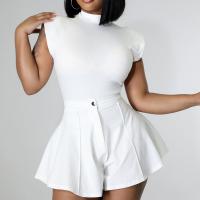 Polyester Plus Size Two-Piece Dress Set Solid Set