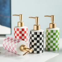 Céramique Bouteille de savon Plaqué Géométrique plus de couleurs pour le choix pièce