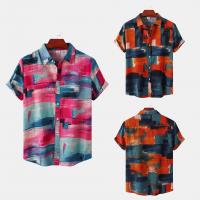 Polyvinyl Alcohol Fiber Mannen korte mouw Casual Shirt Afgedrukt meer kleuren naar keuze stuk