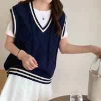 Acrylic Women Vest loose knitted : PC