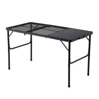 Stahl & Aluminiumlegierung Faltbarer Tisch, Schwarz,  Stück