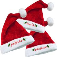 Adhesive Bonded Fabric Christmas Hat red PC