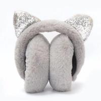 Cotton Warm Earmuffs with sequin & thermal Solid PC