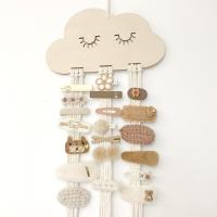 Solid Wood DIY Hair Clip Holder for storage cloud PC