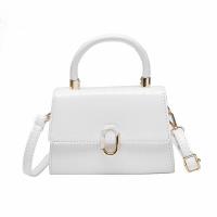 PU Leather Box Bag Handbag attached with hanging strap geometric PC