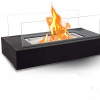 Glass & Stainless Steel Table Decoration & Creative Tabletop Fireplace PC