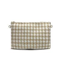 Canvas Printed & Envelope Clutch Bag attached with hanging strap plaid PC