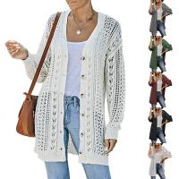 Acrylic Women Coat & loose & hollow knitted Solid PC