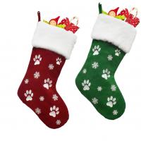 Fiber & Polyester Christmas Decoration Stocking christmas design footprint PC