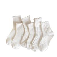 Polyester Frauen Knöchel Socke, Jacquard, unterschiedliches Muster zur Auswahl, Weiß, :,  Paar
