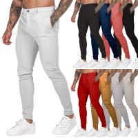Fibra química Pantalones Hombre Casual, teñido de manera simple, Sólido, más colores para elegir,  trozo