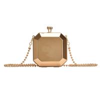 Acrylic Box Bag Clutch Bag with chain Solid gold PC