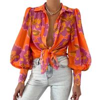 Polyester Frauen Langarm Blusen, Gedruckt, mehr Farben zur Auswahl,  Stück