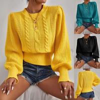 Acrylic Slim Women Sweater knitted Solid : PC