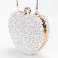 Plastic Pearl Clutch Bag with chain Solid PC