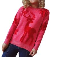 Polyester Women Sweater & loose & thermal knitted Deerlet PC