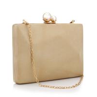 Polyester Clutch Bag with chain yellow PC