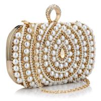 Polyester Clutch Bag with chain gold PC
