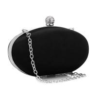 Polyester Clutch Bag with chain black PC