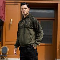 Polyester Men Sweatshirts & loose & with pocket camouflage PC