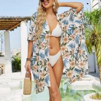 Chiffon Swimming Cover Ups sun protection printed floral : PC