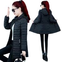 Polyester & Cotton Waist-controlled & With Siamese Cap & Plus Size Women Parkas mid-long style Solid PC