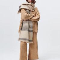 Polyester Women Scarf can be use as shawl & thermal striped PC