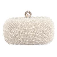 ABS & PC-Polycarbonate & Plastic Pearl Clutch Bag with chain & with rhinestone Solid PC