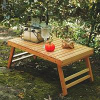 Beech wood Outdoor Foldable Table portable PC