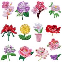 Polyester Embroidered Patch floral mixed colors PC