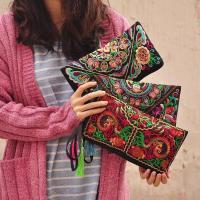 Polyester Clutch Bag soft surface & embroidered & double-sided PC