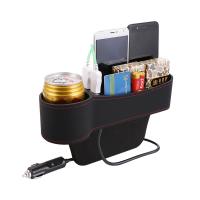 ABS & PU Leather Multifunction Vehicle Gip Box for storage PC