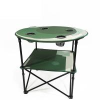 Steel Tube & Oxford Multifunction Foldable Table for camping & portable & double layer army green PC