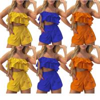 Polyester lace Women Casual Set & two piece short pants & camis Set