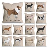 Linen Throw Pillow Covers without pillow inner printed animal prints PC